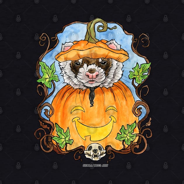 The Great Ferret Pumpkin by SierraTiegsArt